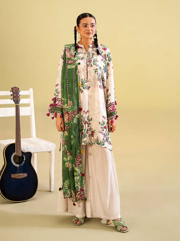 SAAZ 3-Piece Unstitched Digital Printed Lawn Suit