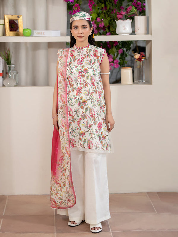 FEROZAN 3-Piece Unstitched Digital Printed Lawn Suit