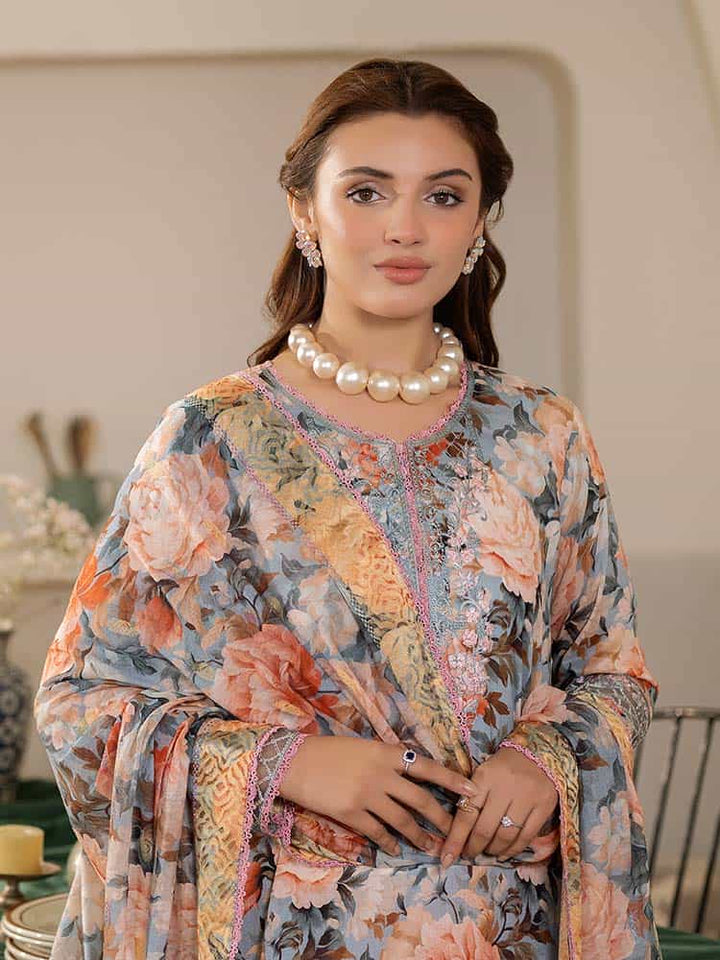 NOA Exclusive Ladies Suit, Embroidered Organza Sequence Suit, Digital Print Lawn Suit, Golden Border Dupatta Set, Women’s Wedding Suit, Festive Party Wear Suit, Premium 3-Piece Women’s Outfit, Multi-Brosha Lawn Dupatta, Luxury Embroidered Suit, Elegant Ladies Suit Collection.