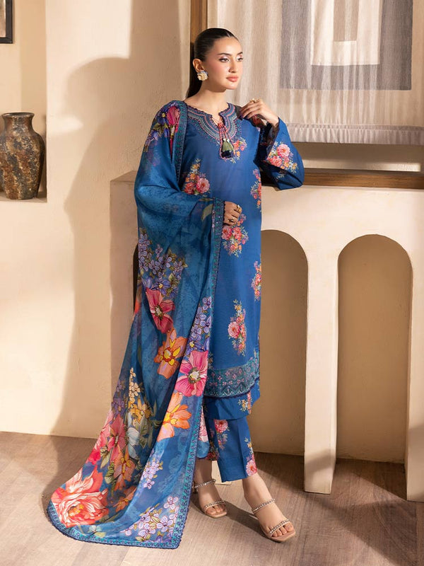 SARAAB 3-Piece Unstitched Digital Printed Lawn Suit