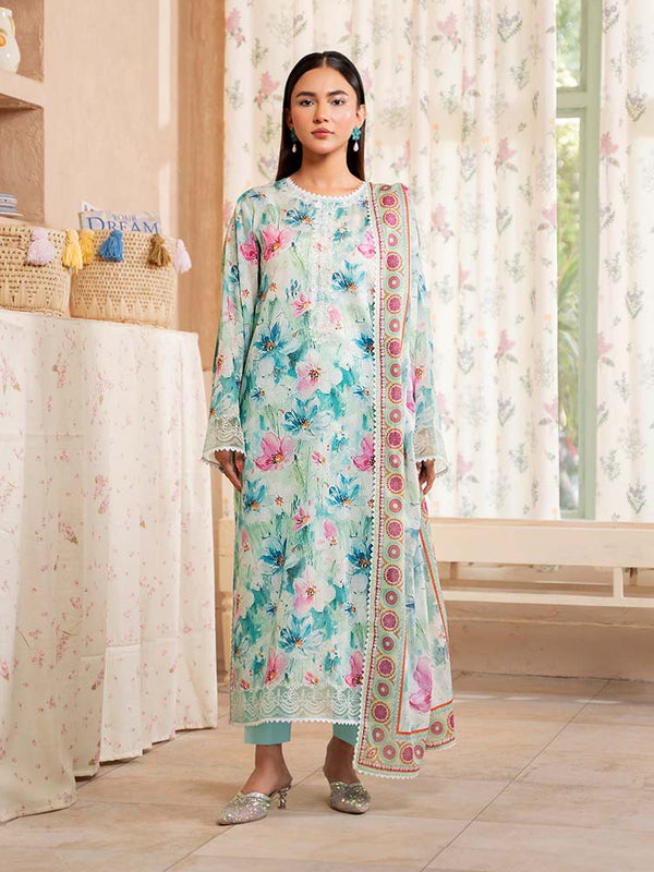 SAYA 3-Piece Unstitched Digital Printed Lawn Suit