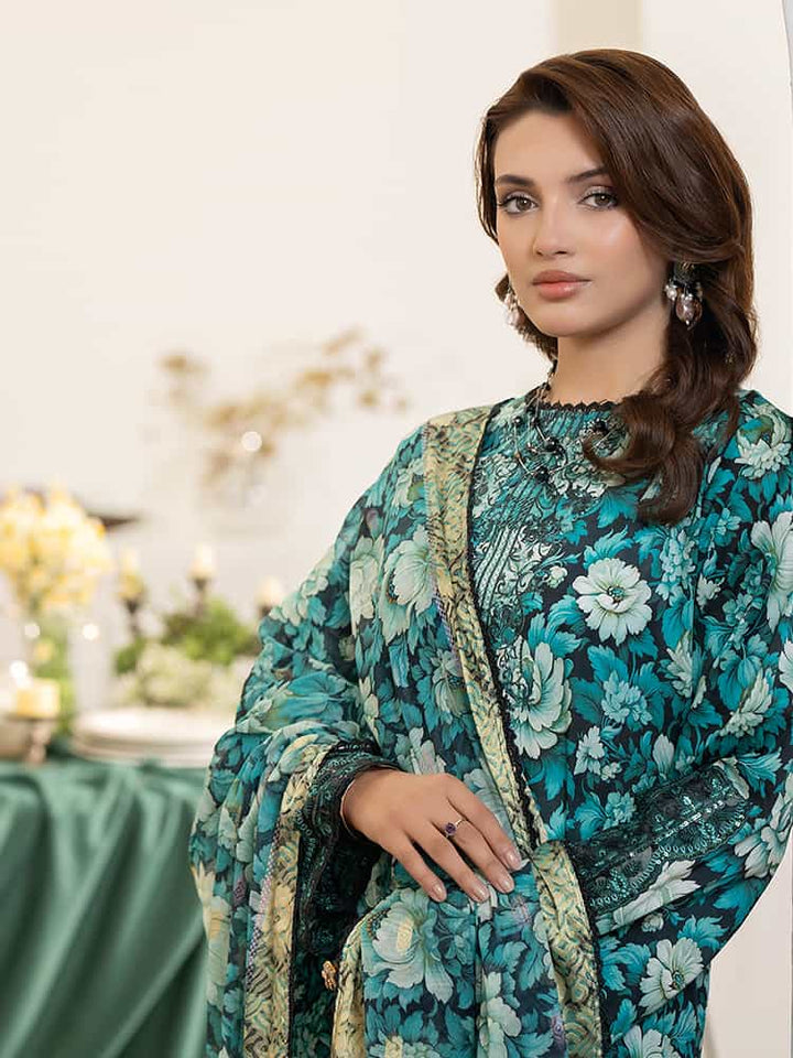 NOA Exclusive Ladies Suit, Embroidered Organza Sequence Suit, Digital Print Lawn Suit, Golden Border Dupatta Set, Women’s Wedding Suit, Festive Party Wear Suit, Premium 3-Piece Women’s Outfit, Multi-Brosha Lawn Dupatta, Luxury Embroidered Suit, Elegant Ladies Suit Collection.