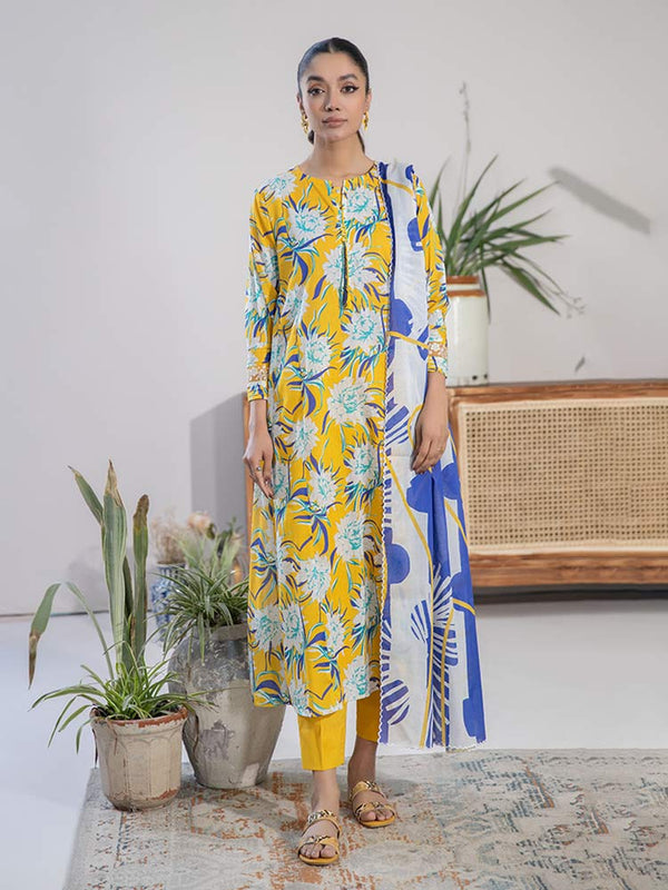 DAISY POP 3-Piece Unstitched Digital Printed Lawn Suit