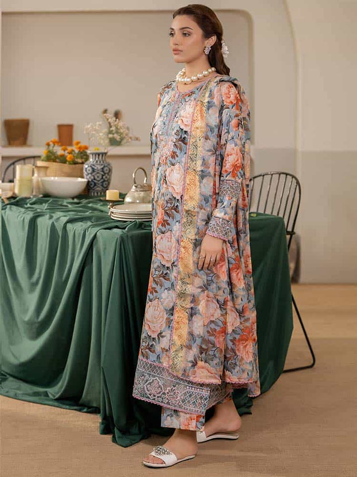 NOA Exclusive Ladies Suit, Embroidered Organza Sequence Suit, Digital Print Lawn Suit, Golden Border Dupatta Set, Women’s Wedding Suit, Festive Party Wear Suit, Premium 3-Piece Women’s Outfit, Multi-Brosha Lawn Dupatta, Luxury Embroidered Suit, Elegant Ladies Suit Collection.