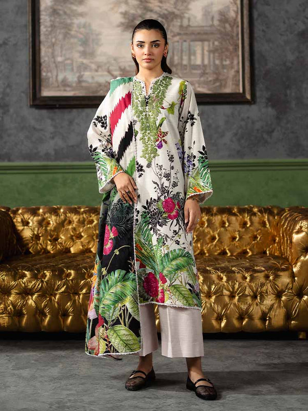 ROMA 3-Piece Unstitched Digital Printed Khaddar Suit