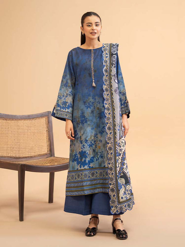 POP GUL 3-Piece Unstitched Digital Printed Khaddar Suit