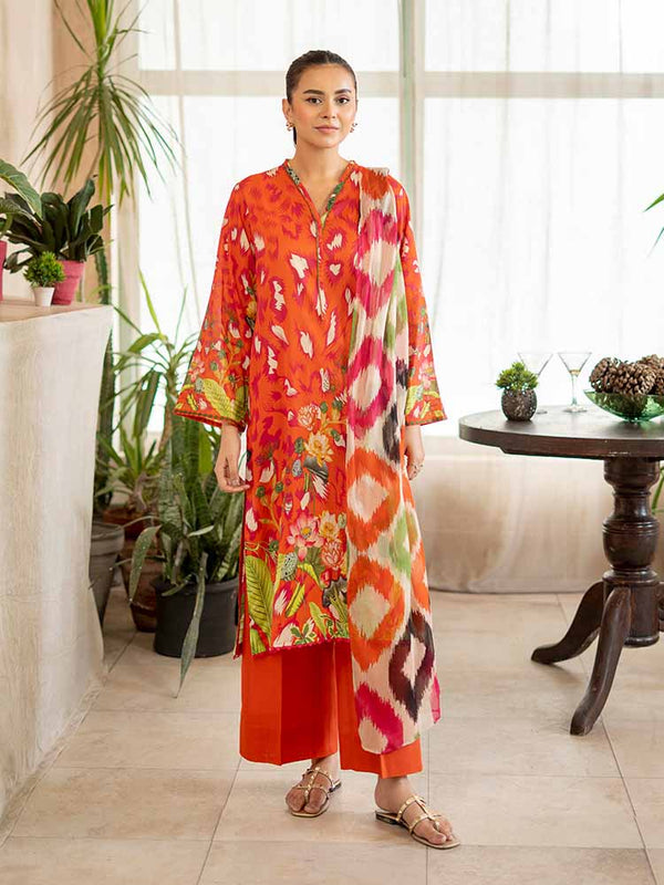 POP GUL 3-Piece Unstitched Digital Printed Lawn Suit