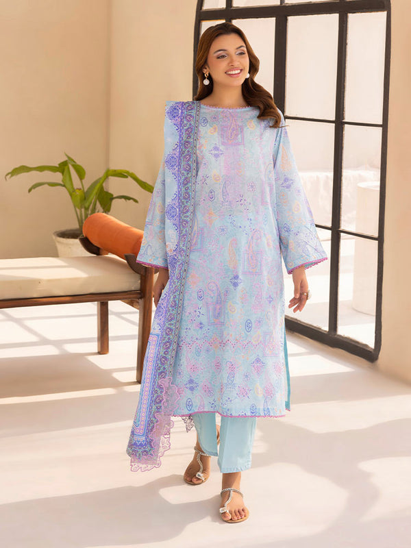 Kali 3 Pieces Unstitched Digital Printed Lawn Suit