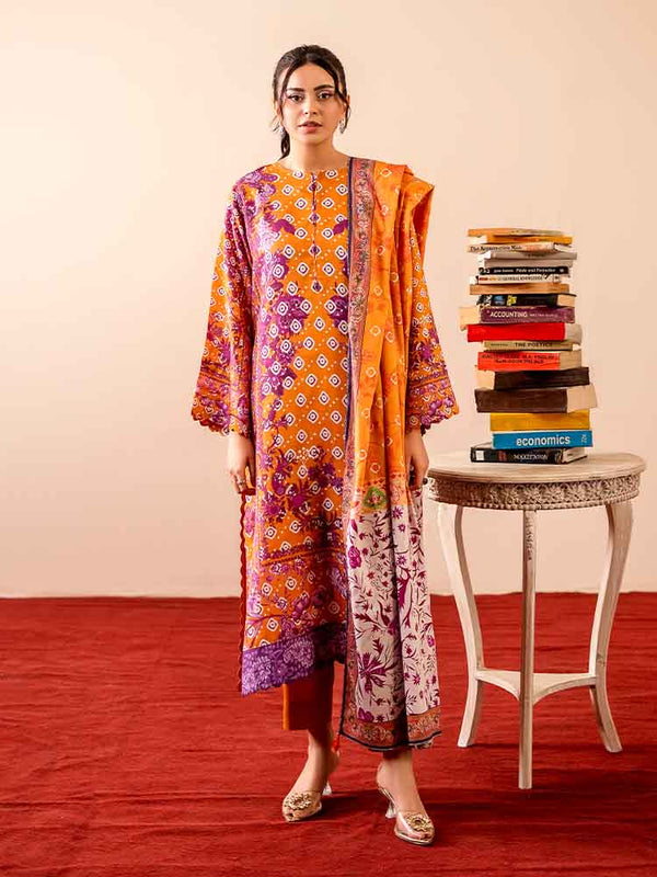 GEET 3-Piece Unstitched Digital Printed Linen Suit