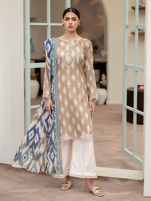 MEEM 3-Piece Unstitched Digital Printed Lawn Suit