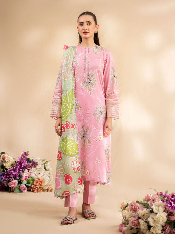 AAJ 3-Piece Unstitched Digital Printed Lawn Suit