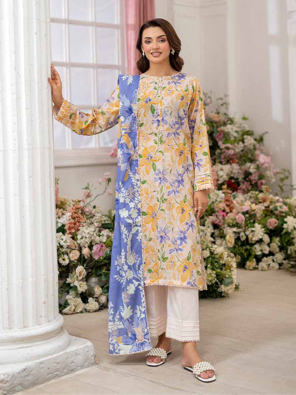 GULABI 3-Piece Unstitched Digital Printed Lawn Suit