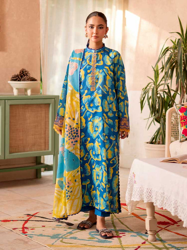 KARIGARI 3-Piece Unstitched Digital Printed Lawn Suit
