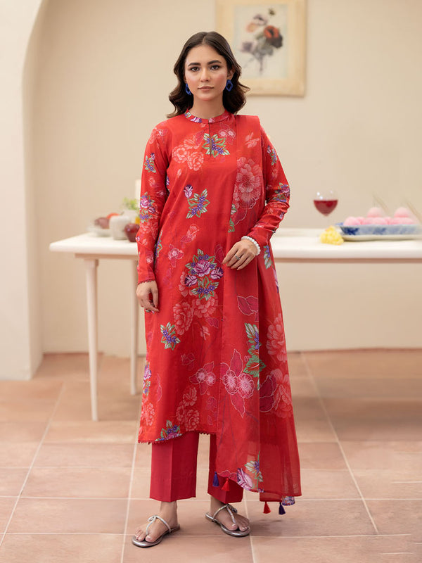 AHIN 3-Piece Unstitched Digital Printed Lawn Suit