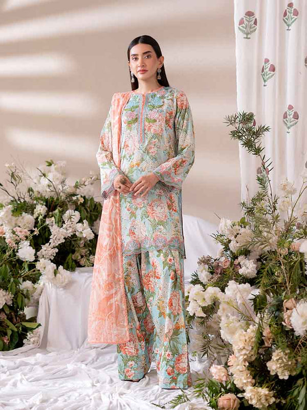 NOVA 3-Piece Unstitched Digital Printed Lawn Suit