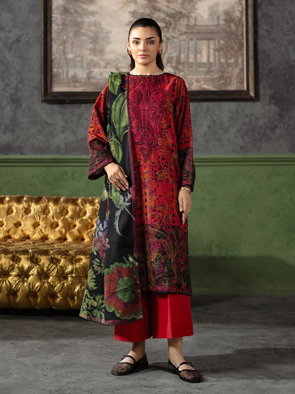 ROMA 3-Piece Unstitched Digital Printed Khaddar Suit