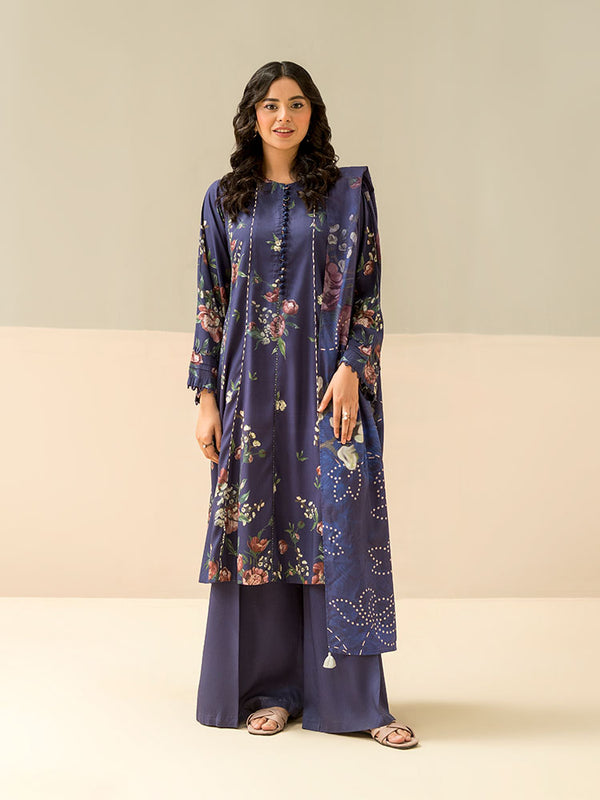 SAREENA 3-Piece Unstitched Digital Printed Linen Suit