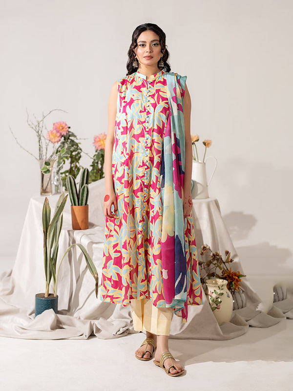 KHUSBO 3-Piece Unstitched Digital Printed Lawn Suit