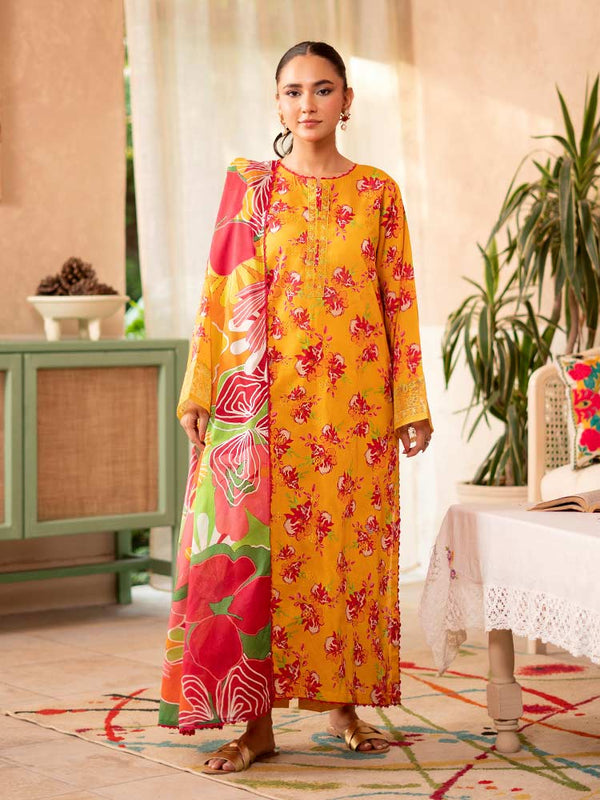 KARIGARI 3-Piece Unstitched Digital Printed Lawn Suit