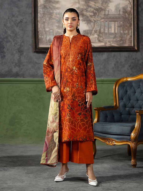 ROMA 3-Piece Unstitched Digital Printed Khaddar Suit