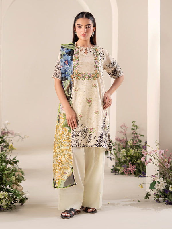 RANG ROZ 3-Piece Unstitched Digital Printed Lawn Suit