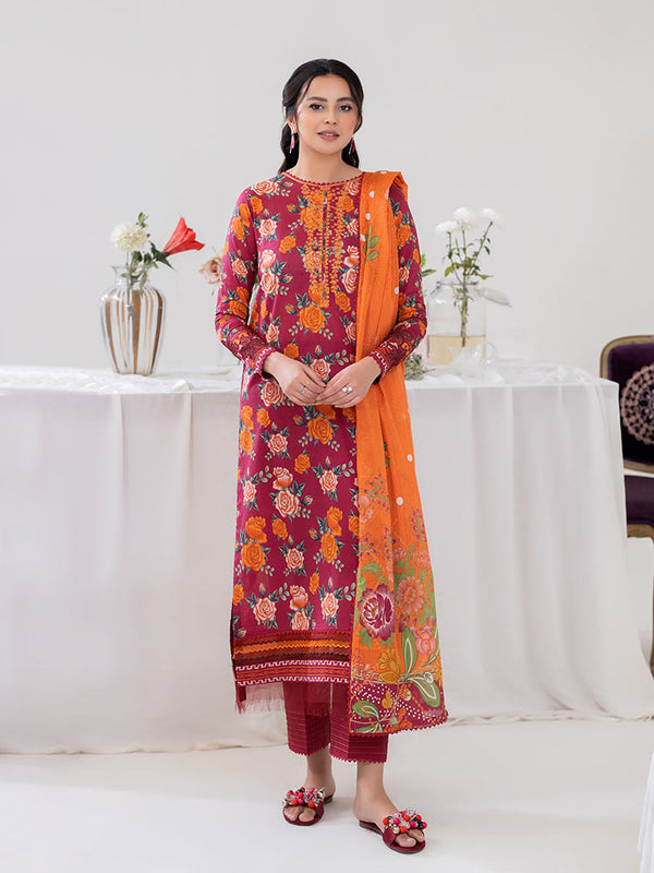 RANG E GULKAR 3 Pieces Unstitched Digital Printed Lawn Suit