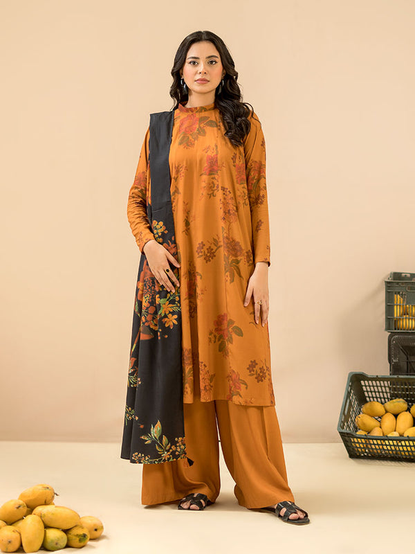 SAREENA 3-Piece Unstitched Digital Printed Linen Suit