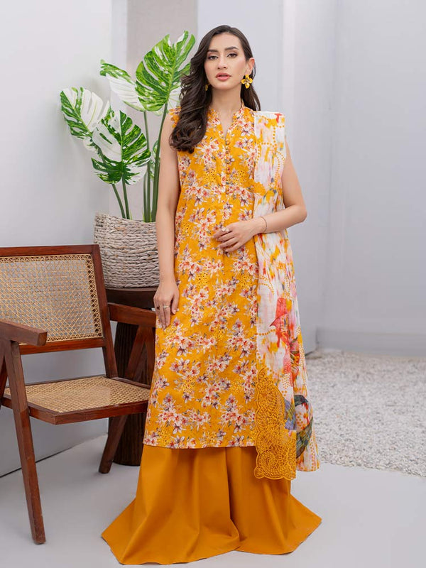 KALI 3-Piece Unstitched Digital Printed Lawn Suit
