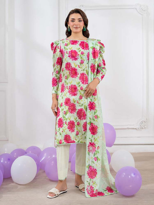 GULABI 3-Piece Unstitched Digital Printed Lawn Suit