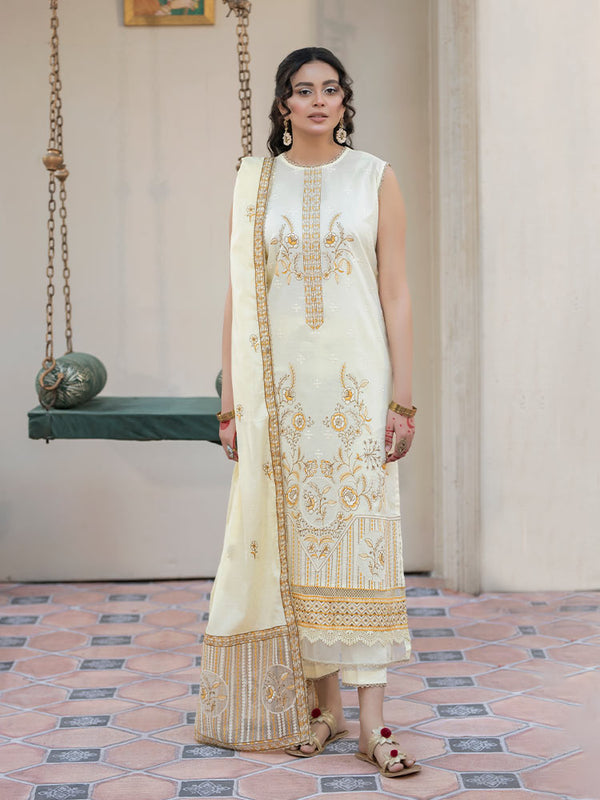 NAQSH E BAHAR 3 Pieces Unstitched Lawn Dyed Embroidered Suit