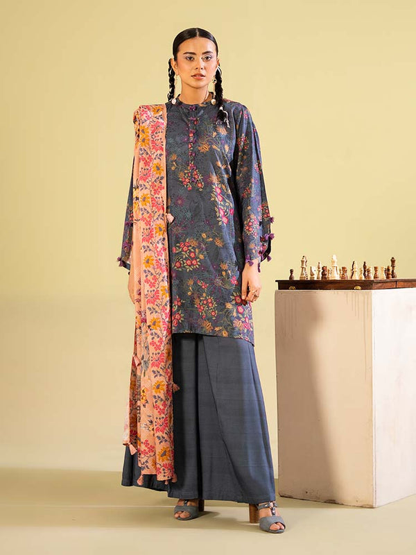 SAAZ 3-Piece Unstitched Digital Printed Lawn Suit