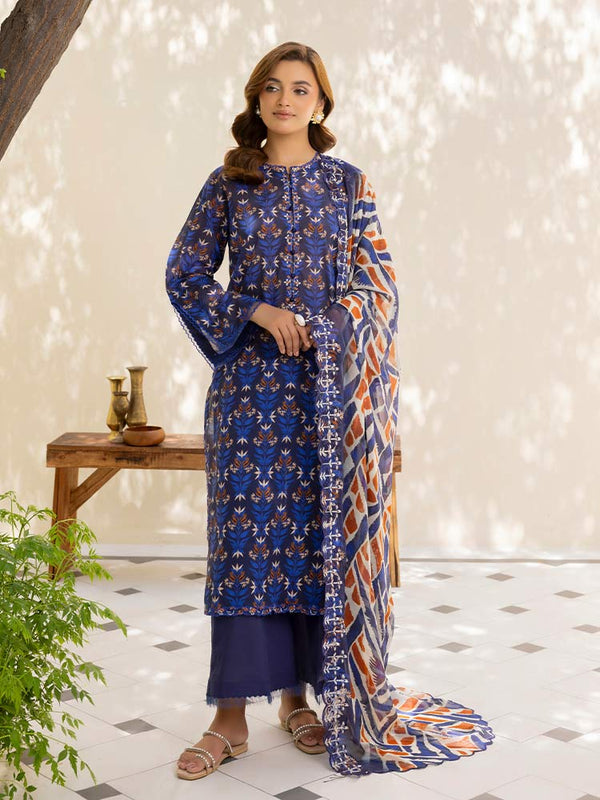 SUHER 3-Piece Unstitched Digital Printed Lawn Suit