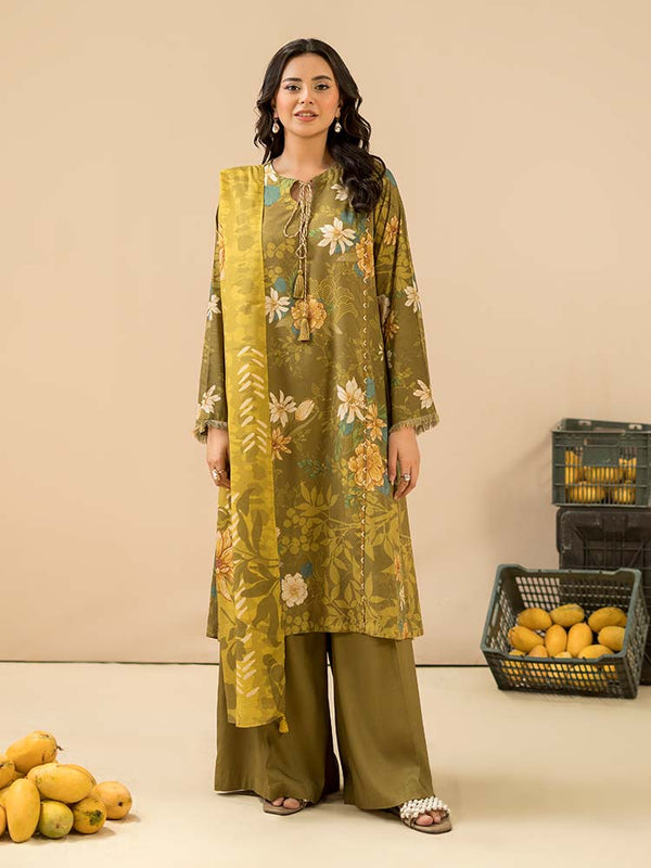 SAREENA 3-Piece Unstitched Digital Printed Linen Suit