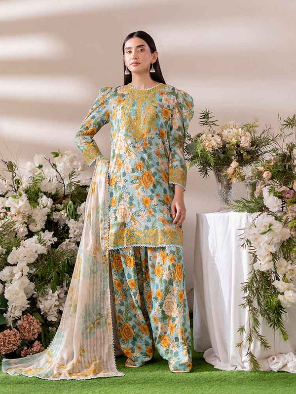 NOVA 3-Piece Unstitched Digital Printed Lawn Suit