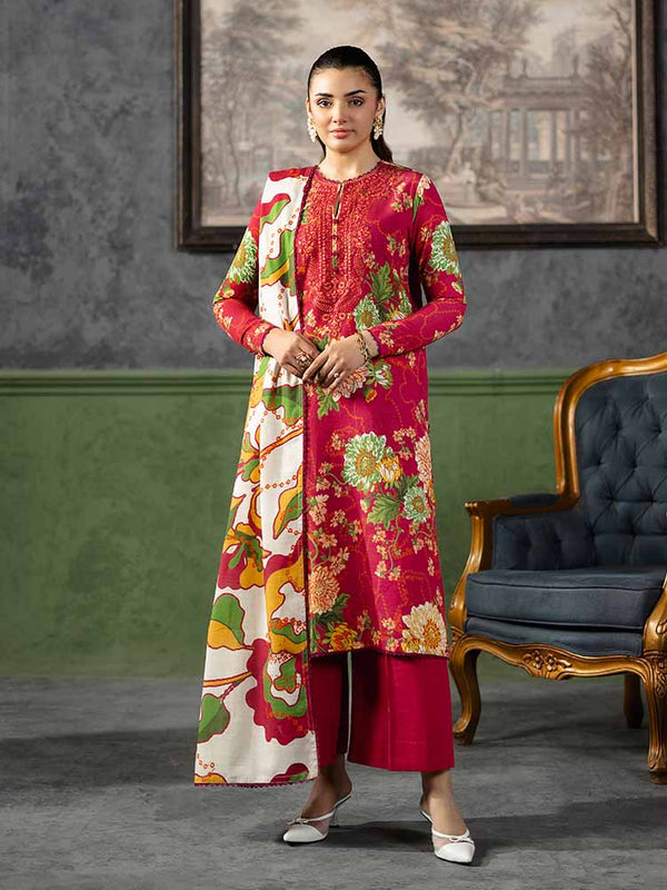 ROMA 3-Piece Unstitched Digital Printed Khaddar Suit