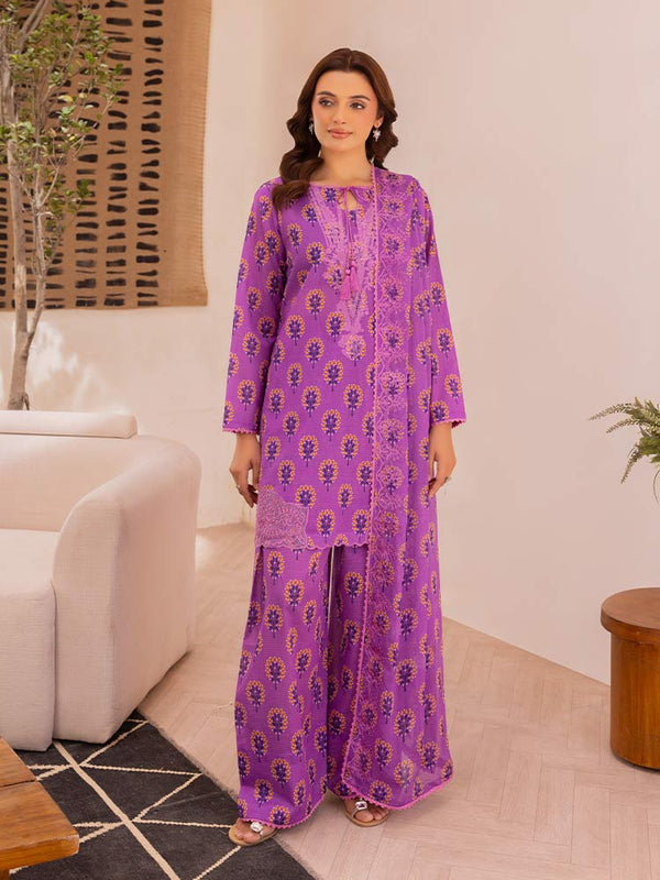 ZAVI 3-Piece Unstitched Digital Printed Lawn Suit