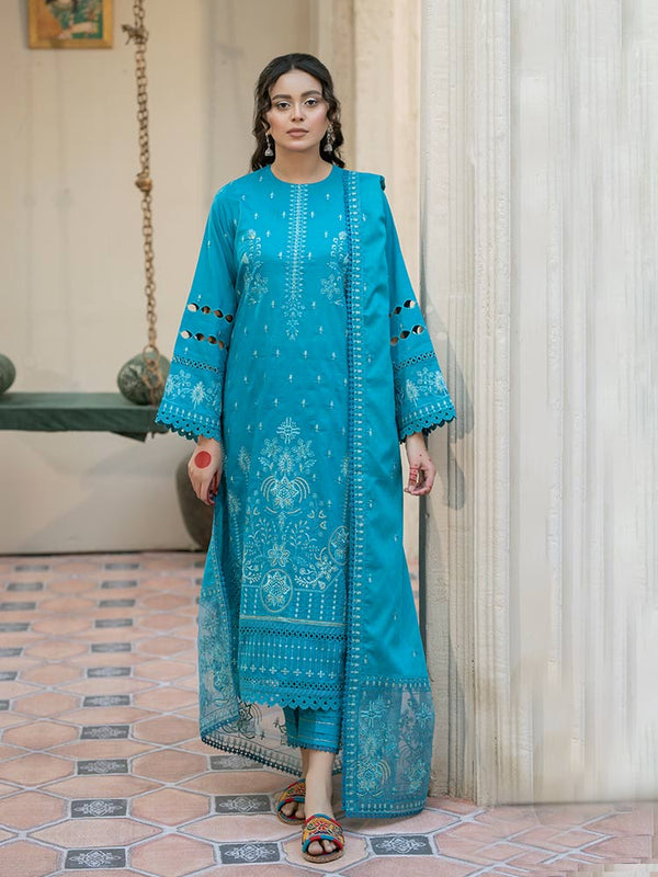 NAQSH E BAHAR 3 Pieces Unstitched Lawn Dyed Embroidered Suit
