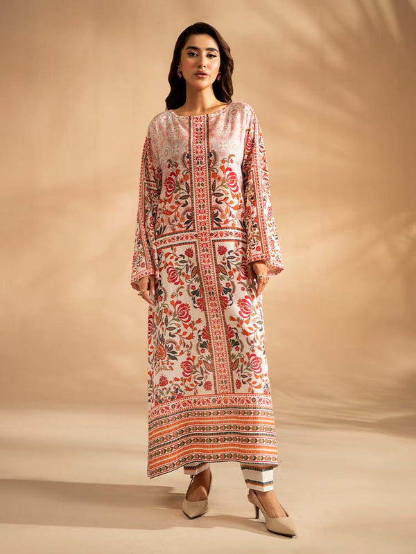 MODISTE 2-Piece Unstitched Digital Printed Stripe Lawn Suit