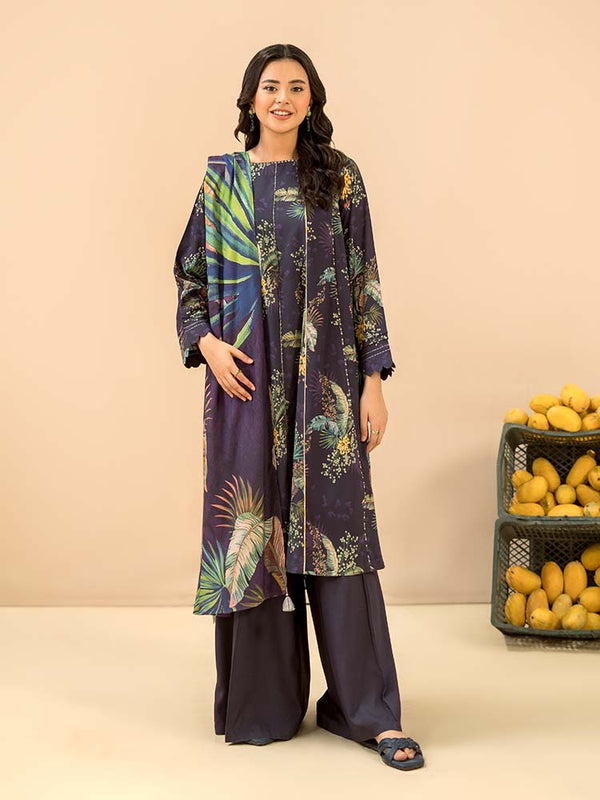 SAREENA 3-Piece Unstitched Digital Printed Linen Suit