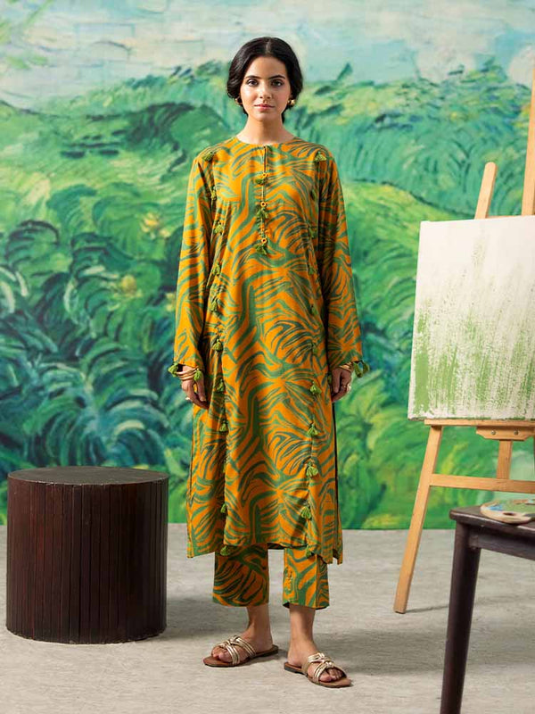 FLEUR 2-Piece Unstitched Digital Printed Linen Suit