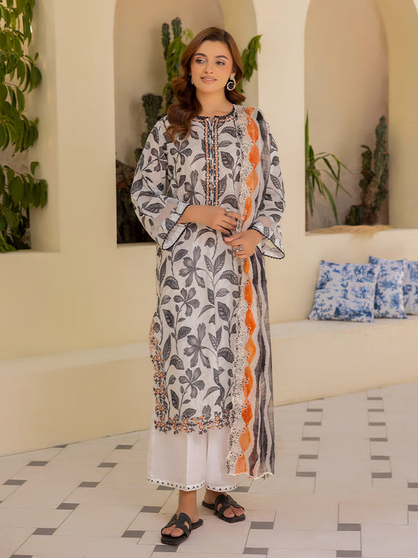 SUHER 3-Piece Unstitched Digital Printed Lawn Suit