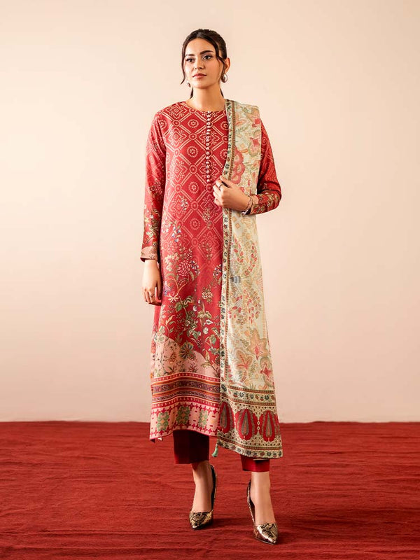 GEET 3-Piece Unstitched Digital Printed Linen Suit