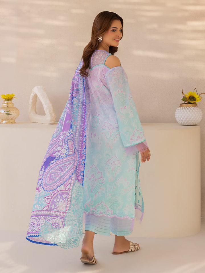 Kali 3 Pieces Unstitched Digital Printed Lawn Suit. 