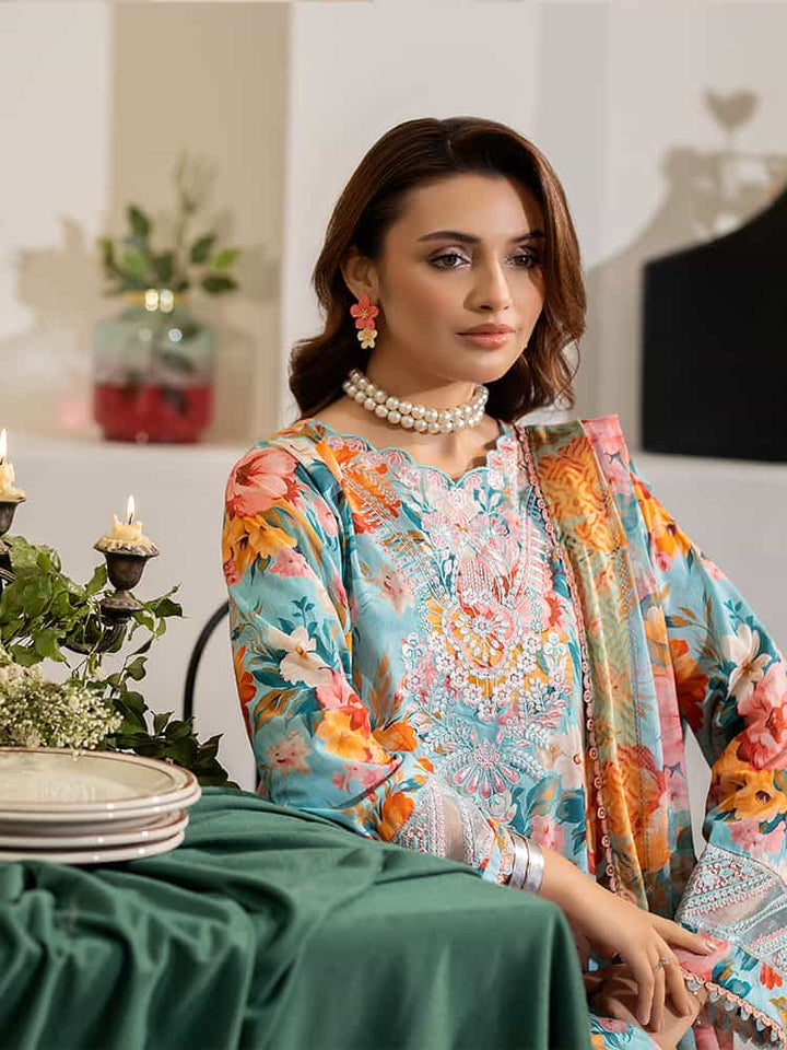 NOA Exclusive Ladies Suit, Embroidered Organza Sequence Suit, Digital Print Lawn Suit, Golden Border Dupatta Set, Women’s Wedding Suit, Festive Party Wear Suit, Premium 3-Piece Women’s Outfit, Multi-Brosha Lawn Dupatta, Luxury Embroidered Suit, Elegant Ladies Suit Collection.