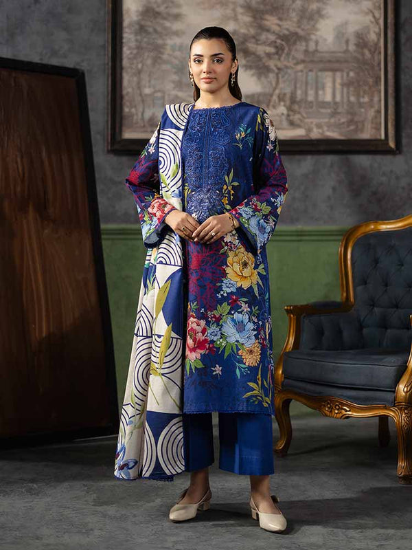 ROMA 3-Piece Unstitched Digital Printed Khaddar Suit