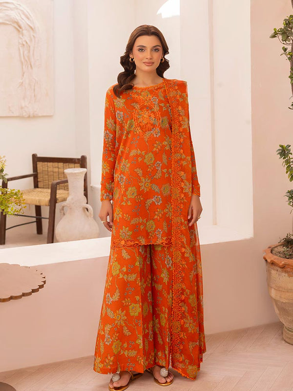 ZAVI 3-Piece Unstitched Digital Printed Lawn Suit