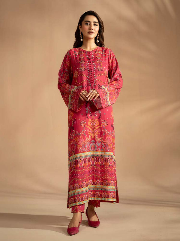 MODISTE 2-Piece Unstitched Digital Printed Stripe Lawn Suit