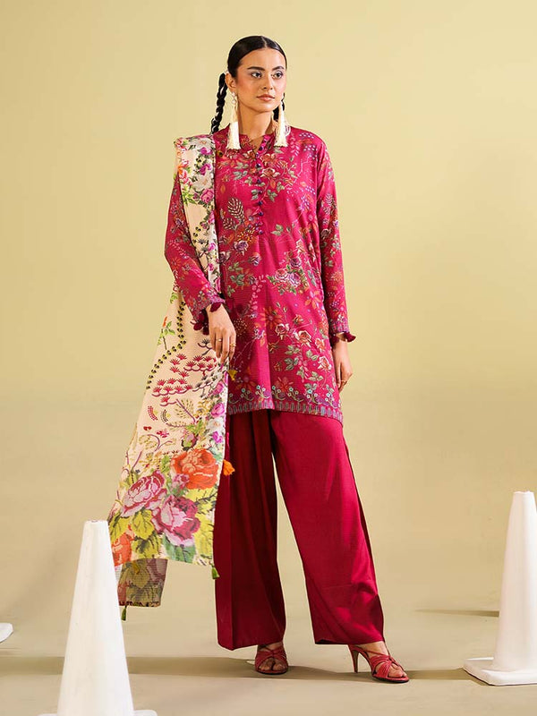 SAAZ 3-Piece Unstitched Digital Printed Lawn Suit