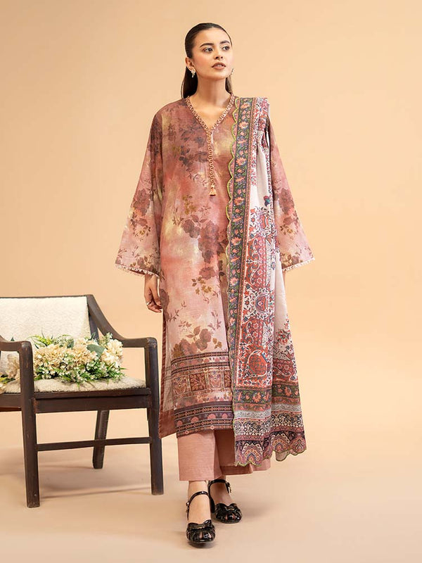 POP GUL 3-Piece Unstitched Digital Printed Khaddar Suit