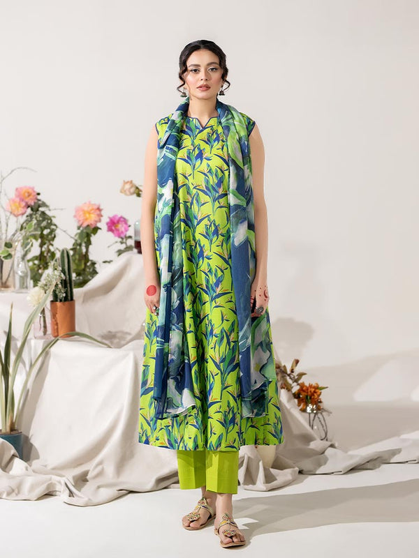 KHUSBO 3-Piece Unstitched Digital Printed Lawn Suit